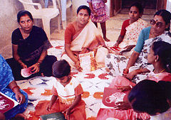 Village women in a reading group